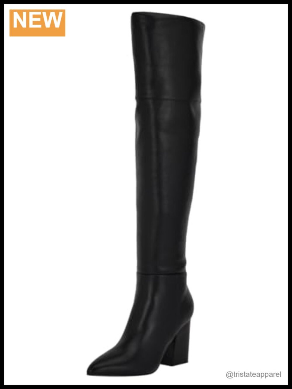 Nine West Pare Women's Over-the-Knee Block Heel Boots Faux Leather Zip